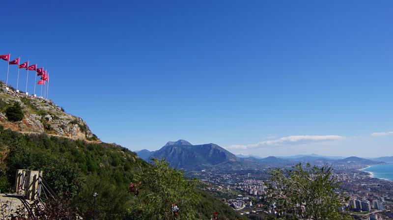 Fra terrassene utsikt Alanya by Tyrkia