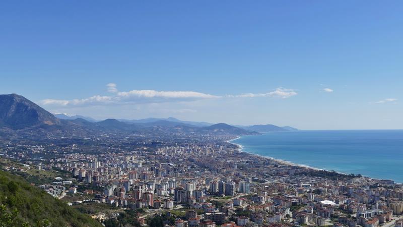 Fra terrassene utsikt Alanya by Tyrkia