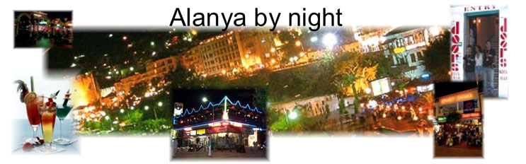 Alanya by  night natteliv Alanya havn Tyrkia