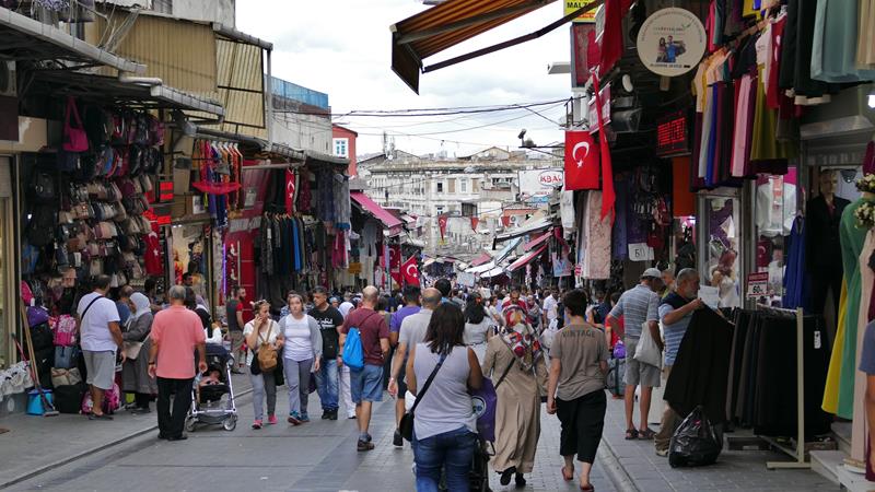 Bazarområdene  Istanbul Tyrkia 