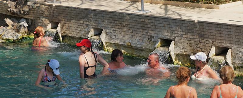 Pamukkale Tyrkia Hierapolis Kleopatras kilde