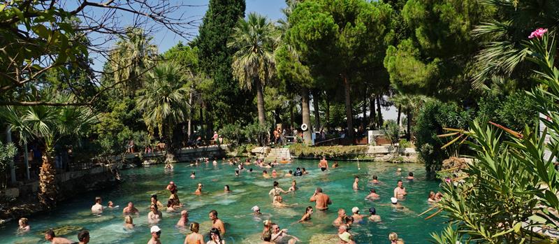 Pamukkale Tyrkia Hierapolis Kleopatras kilde