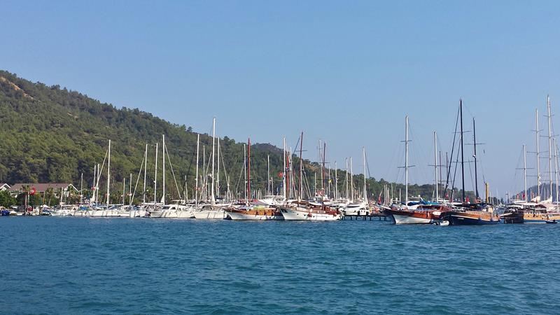 Fethiyebukten Göcek Tyrkia. 